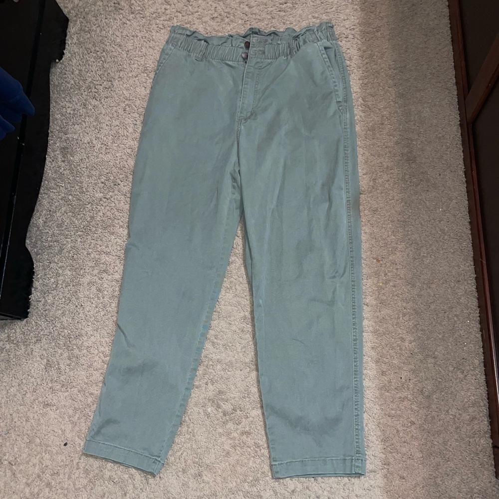Green baggy pants, size 14 , only worn once